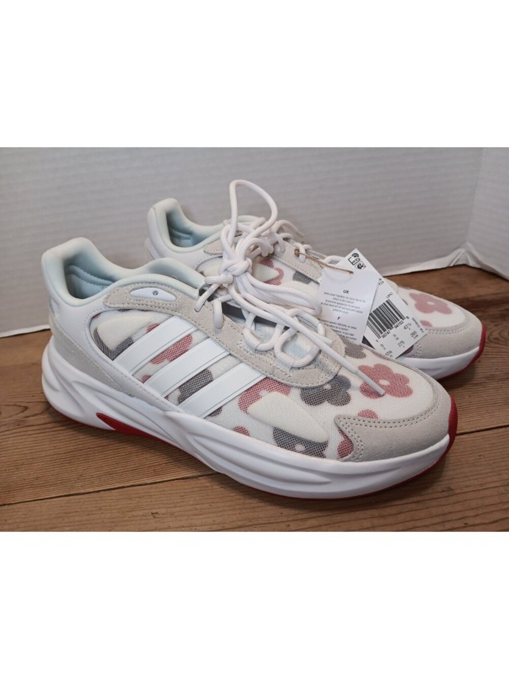 Adidas Ozelle Running Shoe Womens US 10.5 Cloudform Floral Scarlet HP2688 NWOB